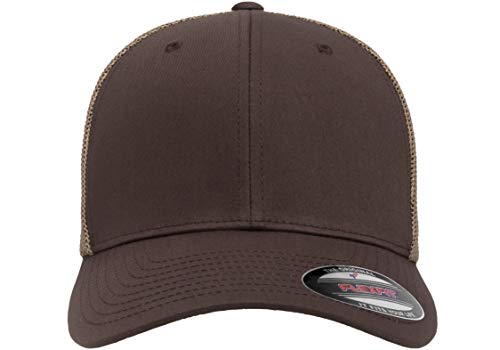 Image of Flexfit Unisex Mesh Fitted 2-Tone Trucker Hat, One Size