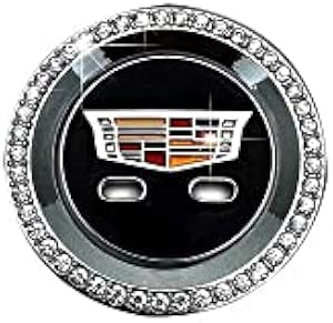 CCLT Bling Start Center Control Button Switch Knob Decals Fit for Cadillac, Head Decorative Sequin Cap Cover (CT6/XT5/XTS)