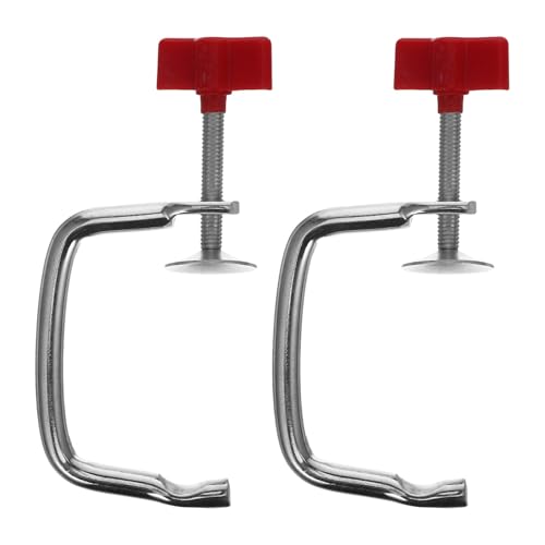 OKUMEYR 2 Piezas Abrazadera y Mango de Repuesto para Máquina de Pasta Casera Fijación Estable y Duradera para Cocina de Rojo Accesorios Compatibles para Fabricación de Fideos Manual