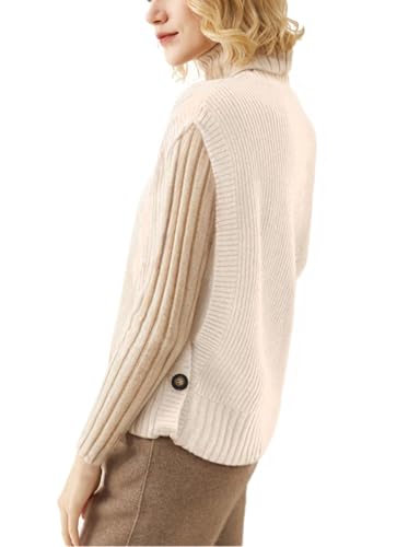 Image of Kwoki Women's Round Neck Sweater Vests Casual Loose Sleeveless High Low Hem Ribbed Knit Vest Top Trendy