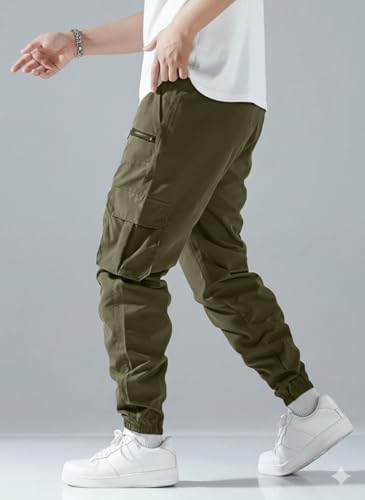 Image of INKKR Men Cargo || Men Zipper Cargo Pants Cotton ||