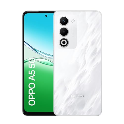 Smartphone OPPO A5 5G 256GB 8GB Ram IP65 50MP AI Câmera Bateria 6000mAh NFC Branco