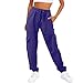 Womens Wide Leg Sweatpants Baggy Lounge Drawstring Pant Casual Elastic Waist Sweat Pants Fashion Outfits 2026 Joggers(Purple, Small)