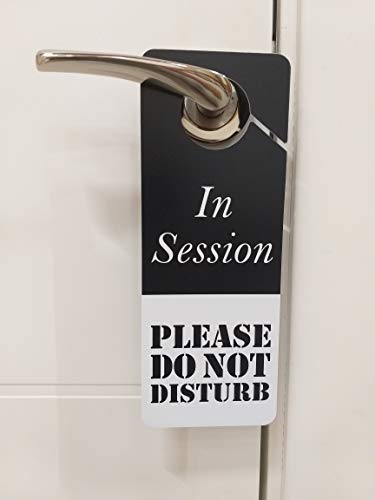 Business Design Do Not Disturb Sign - In Session, 2 Pack, Double Sided, Ideal for Offices, Online Sessions and Meetings, Online Classes, Home Offices, Counseling, Clinics, Therapy, Massage sessions