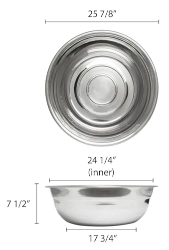 Tazón de acero inoxidable TrueCraftware 44 qt polar basin miniatura 5