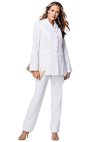 Roaman's Women's Plus Size Ten-Button Pantsuit