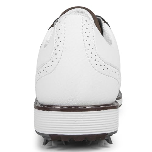 Image of Spikes Golf Shoes Men Professional Golf Shoes Waterproof Walking Footwears for Golfers Outdoor Gym Sneakers