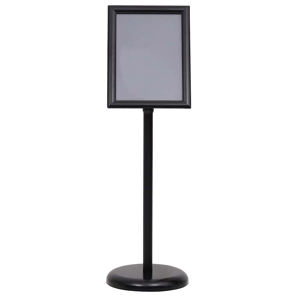 2er Set Plakatständer Schwarz, Höhenverstellbarer Infoständer aus Aluminium für Innen- und Außenbereich, Flexibler Kundenstopper für Messen und Verkaufsräume, 32,7 x 24 cm