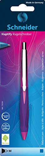 Schneider 73530 Haptify Kugelschreiber (Schreibfarbe: blau, Strichstärke: Mittel) 1 Stück, sortiert