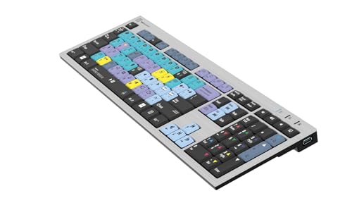 Image of Logickeyboard 'Slimline' Designed for Editing in Blackmagic's Davinci Resolve on Windows PC • p /n LKB-RESC-AJPU-US