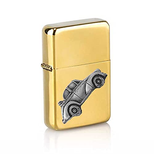 Briquet à essence Morris Minor rechargeable et coupe-vent doré