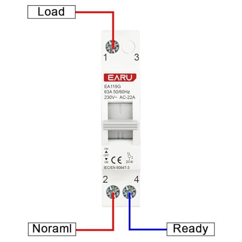 Interruptor de transferencia manual modular 63A AC 230V conmutador de aislamiento 1P 4