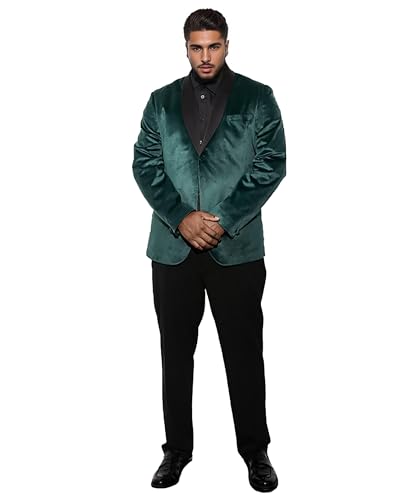 GATMSTZ Velvet Blazer for Men Big Tall Fit Solid Jacket Sport Coat2