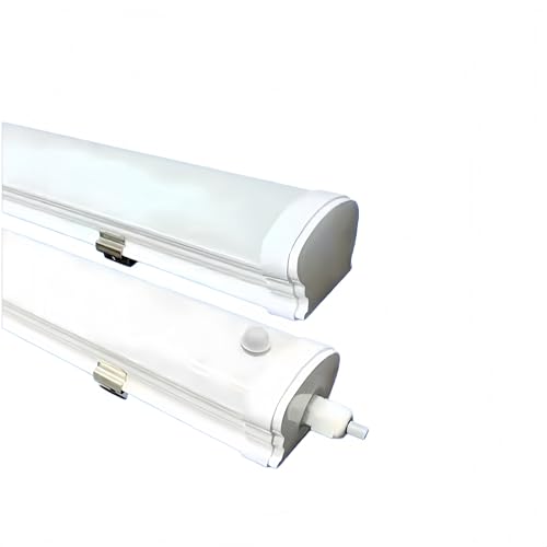 人感 明暗センサー付き ホワイト LED蛍光灯 器具一体型 高輝度 1本入り 40w型 4800LM 昼光色 120cm 昼白 白 防水 自動点灯センサー付き (1)