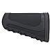 Tas Trost Leather Cheek Rest Canvas Buttstock Shell Holder Rifle Recoil Pad .308 .30-30 .22LR 12GA (Black, 12Gauge)