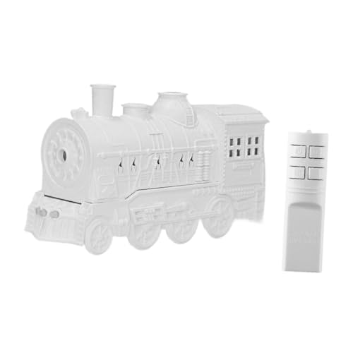 perfk Retro Train Diffusor für ätherische Öle, Luftbefeuchter, EU 220 V Stecker, Aroma-Diffusoren mit Fernsteuerung für Fitnessstudio, Spa, Wohnzimmer, Zuhause, Weiß