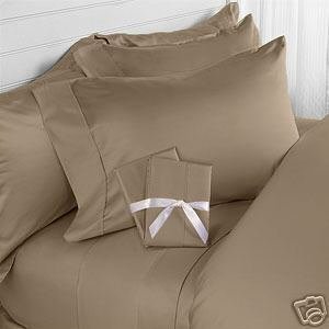 Elegance Linen ® Wrinkle Resistant - 1200 Thread Count Luxurious Ultra Soft -%100 SATISFACTION GUARANTEE 2 pc Pillowcases, King Size - Taupe