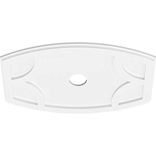 Image of Ekena Millwork CMP26X17KY-03000 Kailey Architectural Grade PVC Contemporary Urethane Ceiling Medallions 26 inchW x 17 3 /8 inchH x 3 inchID x 14 inchC x 1 inchP