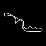 Suzuka Circuit Race Track Map 6" Vinyl Sticker Car Decal (6" White)