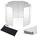 Paravientos para Hornillo de Camping, 10 Placas Parabrisas Aluminio Plegable Aleación, Estufa de Gas Escudo Pantalla de Viento, Aire Libre Camping Estufa Parabrisas