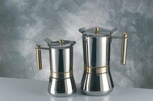 Amazon.com: vev-vigano vespress Oro 4-Cup Acero Inoxidable Estufa cafetera  de espresso : Hogar y Cocina