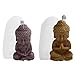 KQDRAVINE Stampi in silicone per candele, 2 pezzi, fai da te, buddismo, statua di buddismo, candele in silicone, stampi per candele, stampi per candele, artigianato immagine