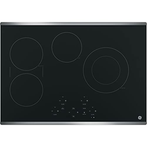GE JP5030SJSS 30 Inch Smoothtop Electric Cooktop with SyncBurner, Keep