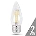 Feit Electric Filament LED, 40 Watt Equivalent Dimmable, Torpedo Tip, Medium Base, Clear, Decorative Bulb, 300 Lumen, 5000K, Pack of 72