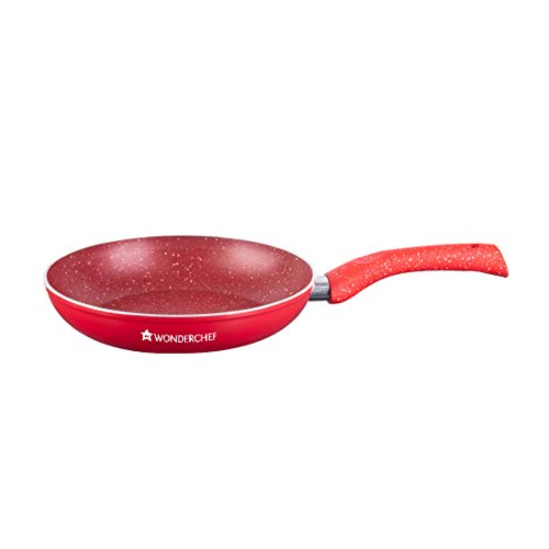 Wonderchef Granite 24 Cm Non-Stick Fry Pan | 1.8 L | Red | 5 Layer PFOA Free Non-Stick Coating | Compatible On Hot Plate, Hobs, Gas Stove, Ceramic Plate And Induction Cooktop | 2 Years Warranty For Rs. 661 @ 59 %