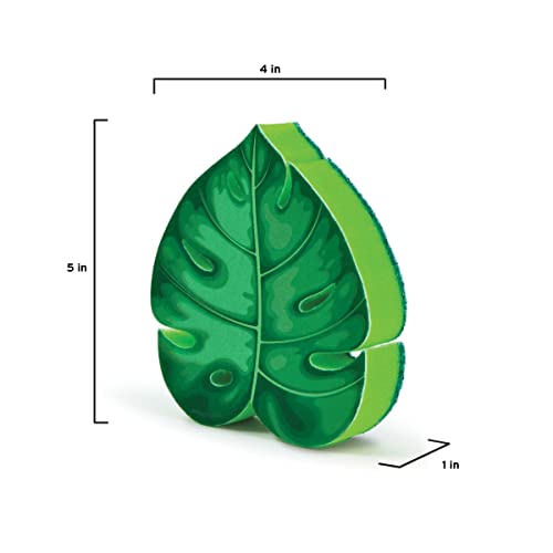 Image of Genuine Fred, House Plant, Monstera Leaf Kitchen Sponge, Multicolor