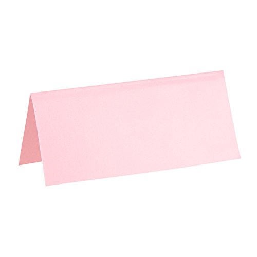 10 marque-places rectangle rose clair en carton - Rose - Taille Unique