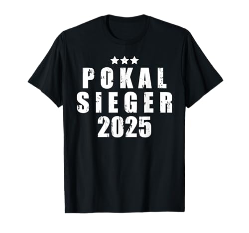 Pokalsieger 2025 Motive vintage Outfit Pokal Finale Feier T-Shirt