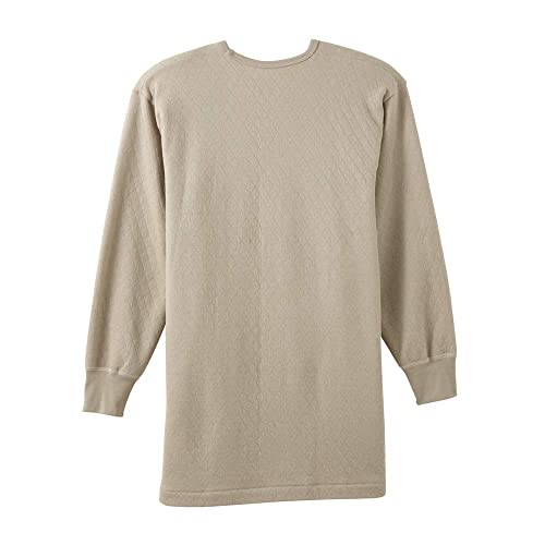 GUNZE(グンゼ) 快適キルト遠赤加工 ダイヤ柄 肌面:綿100% 長袖U首 RP63102 の商品画像 3