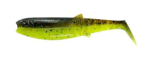 Savage Gear Cannibal Shad 10cm 9g - 5 Gummiköder, Farbe:Chartreuse Pumpkin