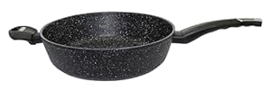 ELO Schmorpfanne Granit Evolution 28 cm mit Gegengriff, Micro-Waben-Struktur, ELODUR® Professional Antihaftversiegelung, induktionsgeeignet, schwarz, Neu