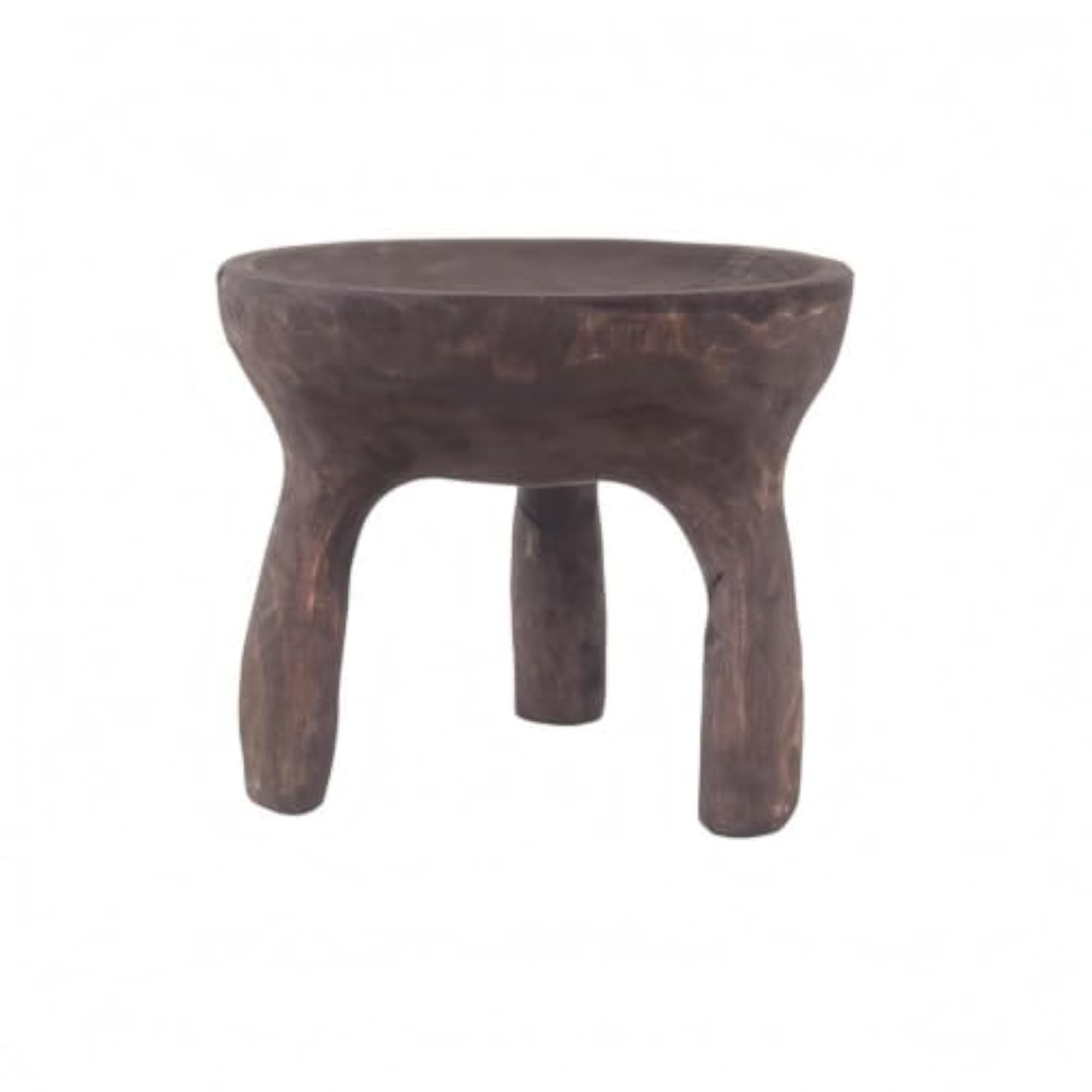 Compact Decorative Tray with Legs, Rustic Wood Pedestal