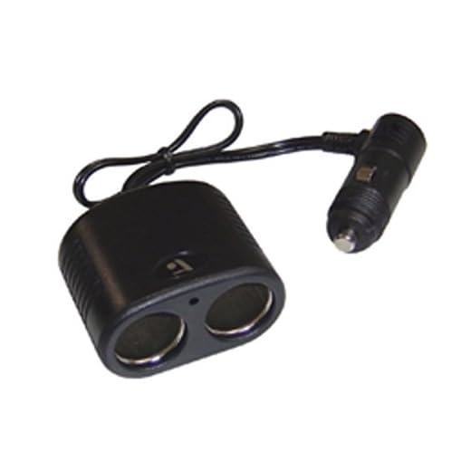 AIV KFZ Ladeadapter (12 Volt Stecker auf 2x 12 Volt Buchse, 0,3m) schwarz