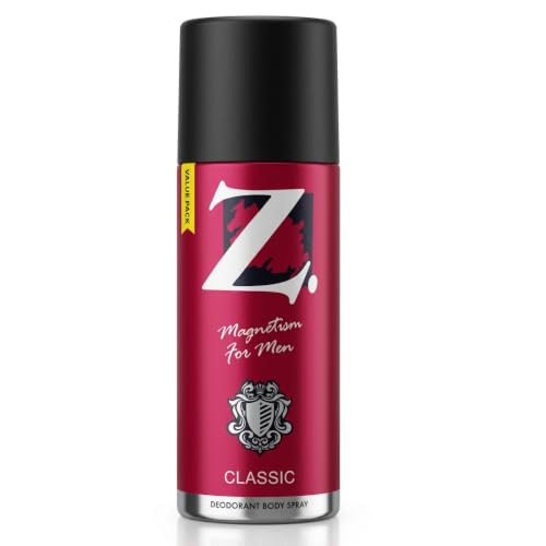 Z Magnetism Classic Deodorant Perfume for Men | Signature Woody & Musky Fragrance | Fights Body Odor & Ensures Long Lasting Freshness | Perfect for any occasion - 175ml