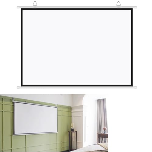 Pantalla Proyector Manual 72" 16:9 Retráctil 4K HD