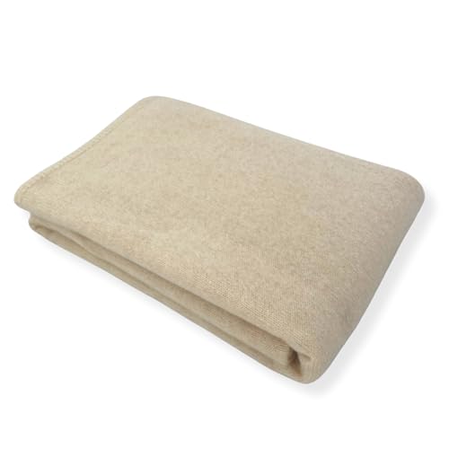 Jet&Bo 100% Pure Cashmere Lightweight Travel Wrap, Shawl & Scarf Beige, Storage Bag + Gift Box4