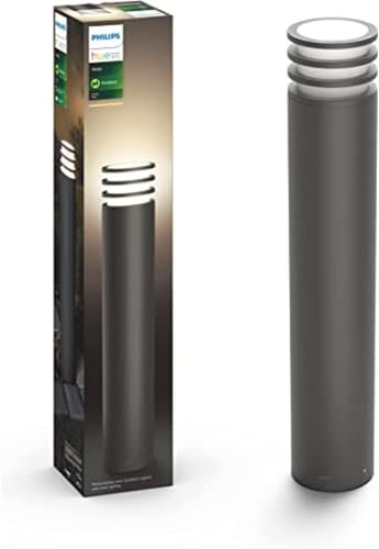 Philips Hue White Paletto Led Smart Per Esterni Lucca, Luce Bianca Calda , Antracite