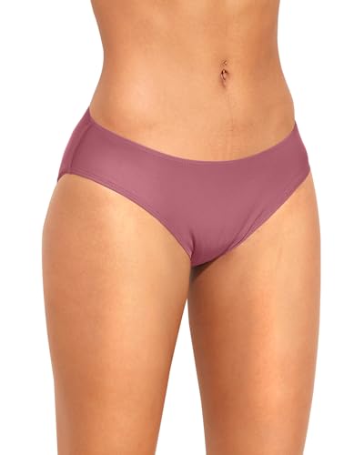 Image of Women Bikini Bottom Full Coverage Bathing Suit Bottoms Swimsuit Bottom | Low Waist Design, Side Strap Cutout, Full Rear Coverage, Secure Fit, Soft Breathable Fabric