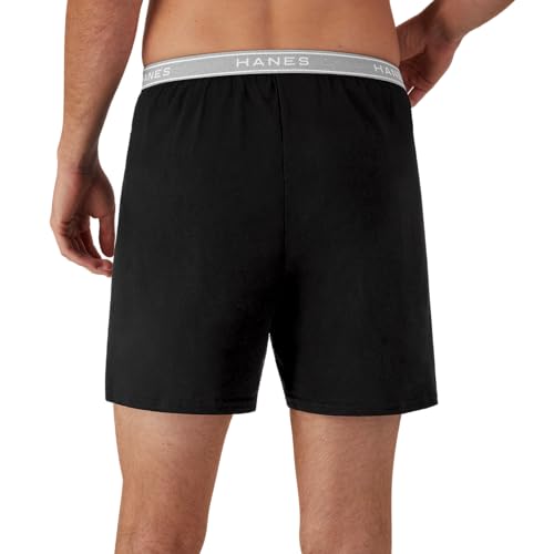 image for Hanes mens Exposed Waistband Knit - Multiple Packs Available boxer sho
