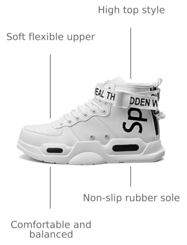 Image of Mens Fashion Sneakers High Top Walking Shoes Sport Athletic Casual Shoe Vogue Stylish Men
