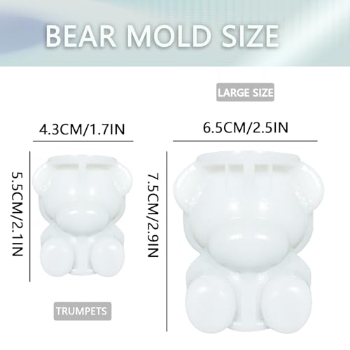 Moldes de Hielo de Silicona en Forma de Oso, Pack de 2 miniatura 2