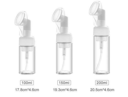 Gbstore 3Pcs Empty Facial Cleanser Foaming Bottle Mousse Foam Gel Head Wash Brush Foam Bottle Pressure Type Cleansing Milk Beater， Mini Foaming Soap Pump Dispenser #TOP3