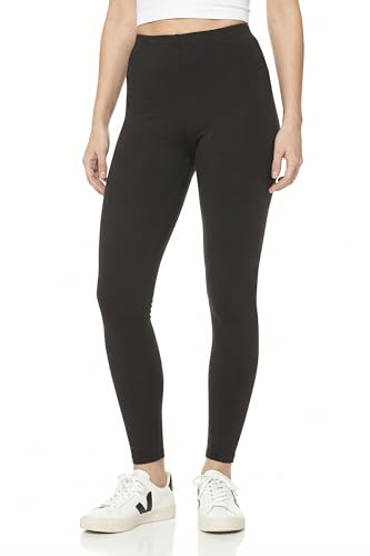 Image of Leggings Depot Women's High Waist Leggings Soft 1 inch Waistband Solid Pants - Regular, Plus, 1X3X, 3X5X