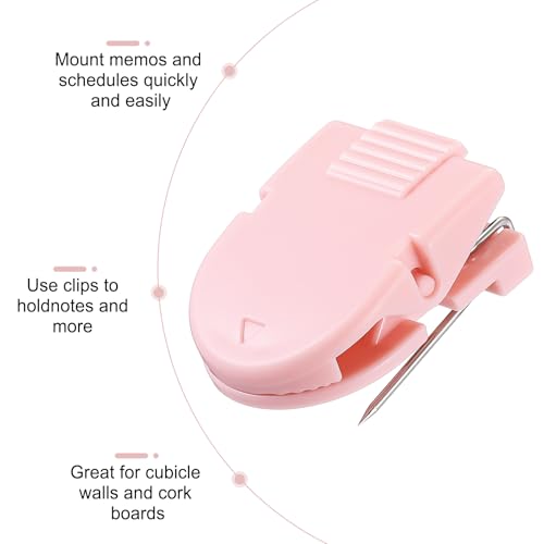 Image of Feifeiya 25 Pcs Cubicle Clips for Fabric Panels,Boho Color | Office Partition Wall Clips, 40-sheet Capacity for Notes Photos Memos, Metal Spring, Fits Cubicle Fabric Accessories