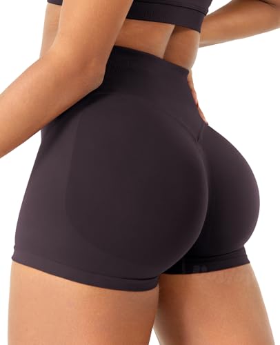 Image of VOYJOY Women Workout Impact Shorts 2.5 inch / 3.6 inch / 4.5 inch / 6 inch Scrunch Butt Booty | Tummy Control, High Waisted, Bike Short, Gentle Compression, for Women