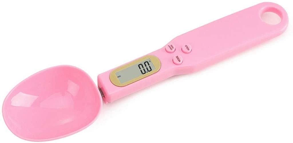 Elektroniczna waga mini cyfrowa kuchenna waga spożywcza 0,1-500 gramów do gotowania pieczenia, mąki, przypraw, wagi lekarskiej (kolor: różowy)